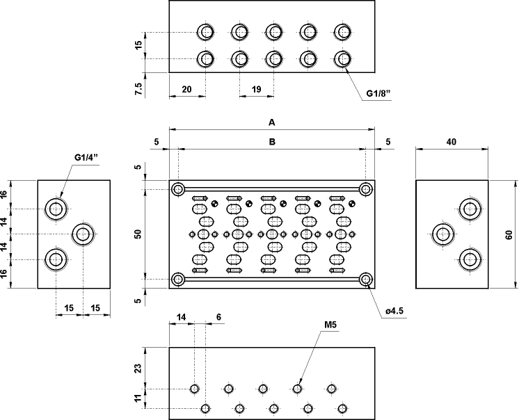 manifolds for 18 mm VDMA valves