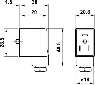 connector 22 mm