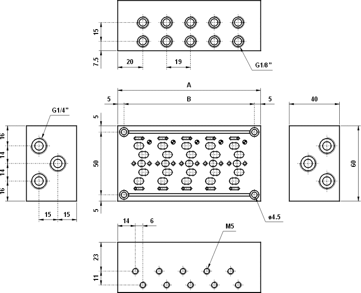 manifolds for 18 mm VDMA valves